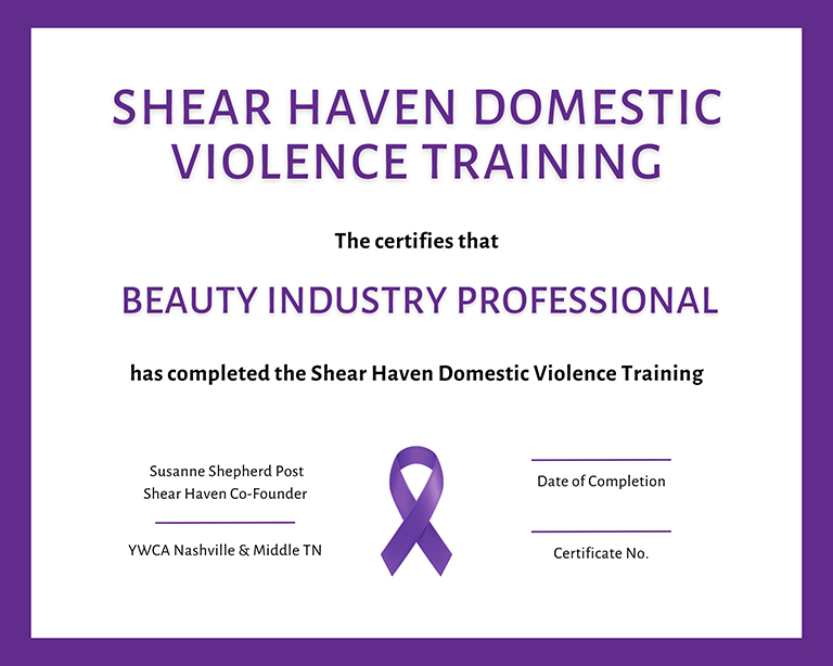 Shear Haven Domestic Violence Training